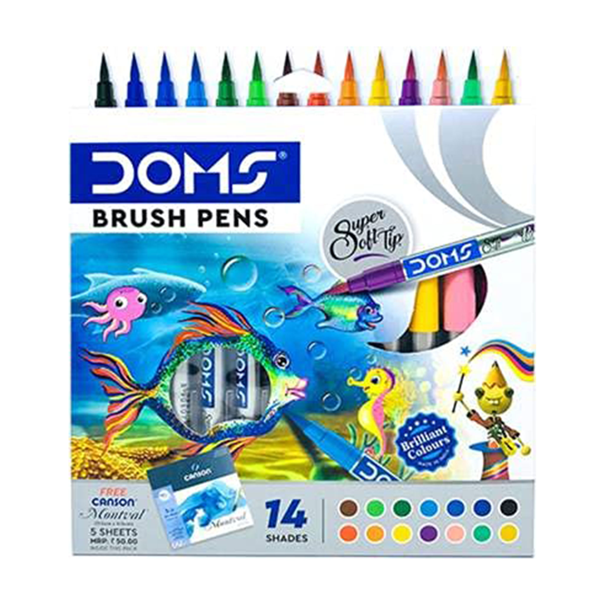 Doms Sketch Pen 24 Shades Aqua  onmobin